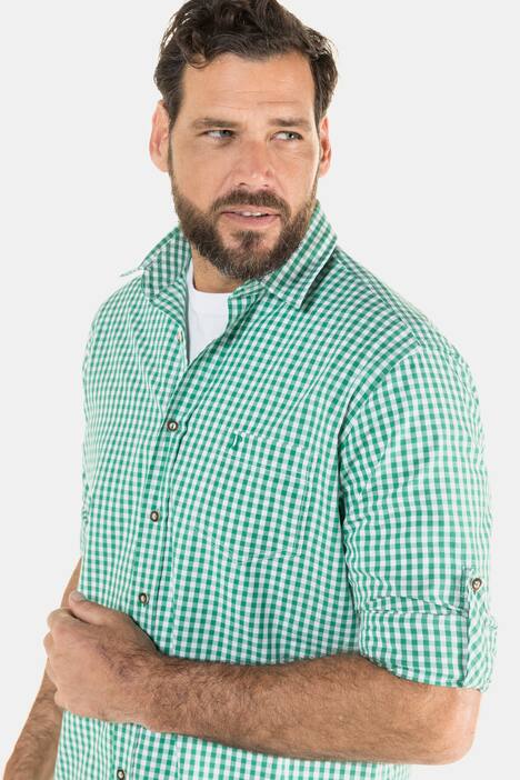 Gingham Check Chest Pocket Comfort Fit Cotton Shirt