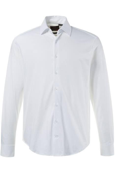 Button Front Knit Modern Fit Cotton Blend Shirt