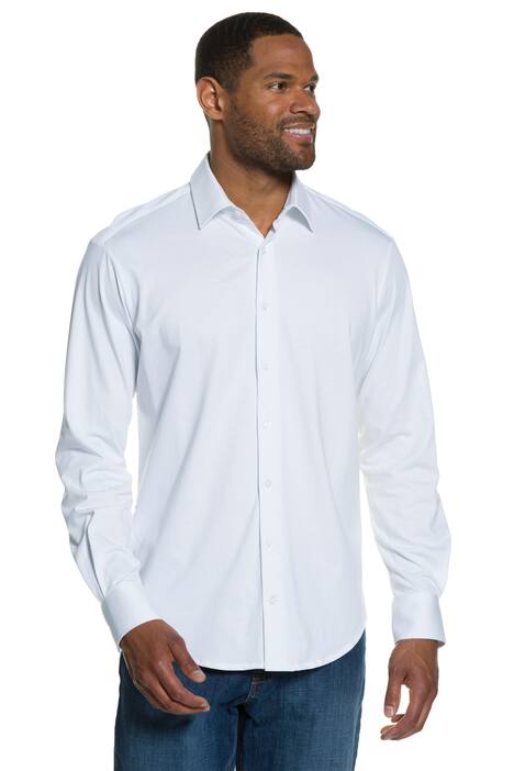 Button Front Knit Modern Fit Cotton Blend Shirt