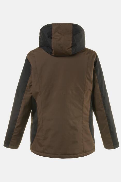 Regenjacke, grüne Farbakzente, Kapuze abnehmbar