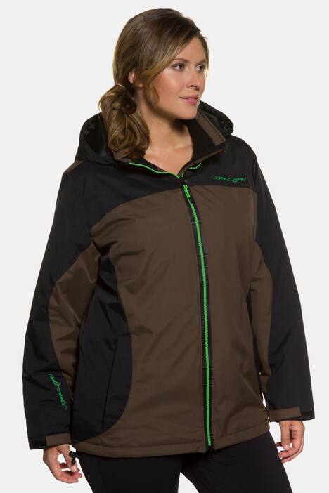 Regenjacke, grüne Farbakzente, Kapuze abnehmbar