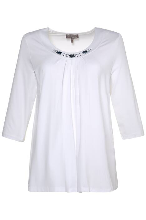 Shirt, Zierfalten, A-Linie Ausschnitt-Dekor, 3/4-Ärmel, selection
