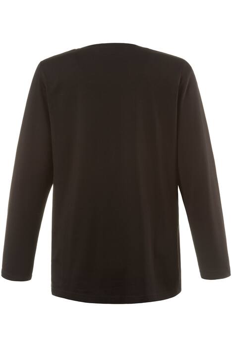 Red Bird Photo Print Round Neck L/S Classic Fit Tee