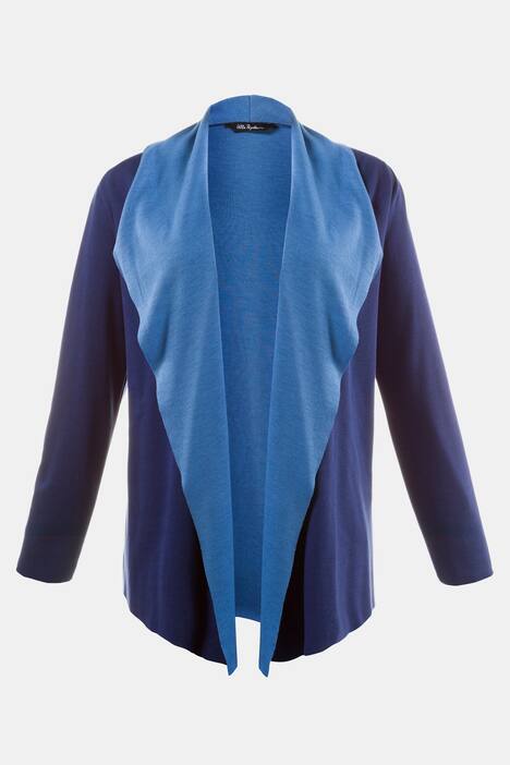 Color Contrast Knit Lounge Viscose Blend Jacket