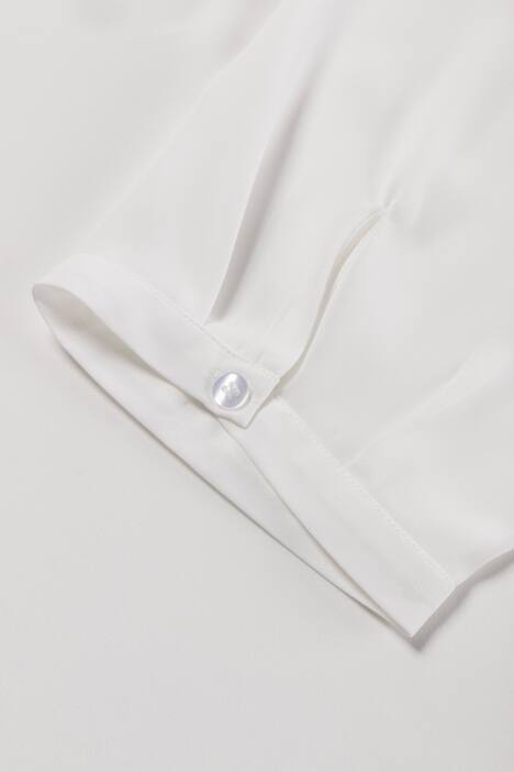 Schluppenbluse, Schleife, transparente Spitzeneinsätz
