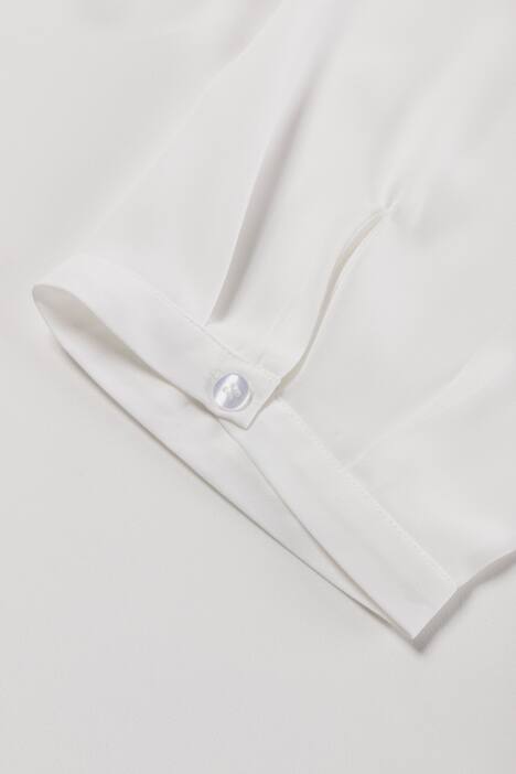 Schluppenbluse, Schleife, transparente Spitzeneinsätz