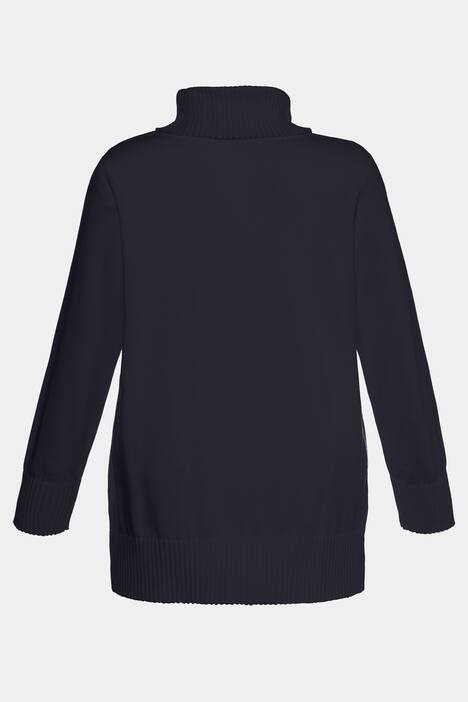 Pullover, Rollkragen, Zopfmuster, Rippbündchen