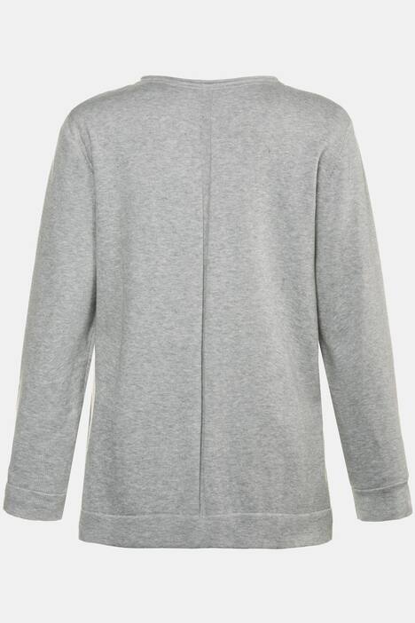 Pullover, V-hals, gladde boorden