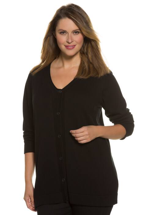 Cardigan, V-hals, knopenlijst