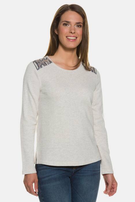 Sweatshirt, Schulter mit Paillettenbesatz
