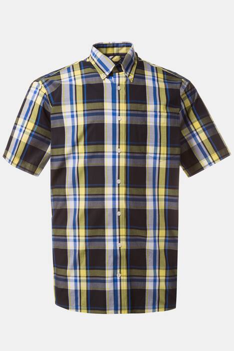 Yellow Accent Comfort Fit Cotton Plaid Shirt