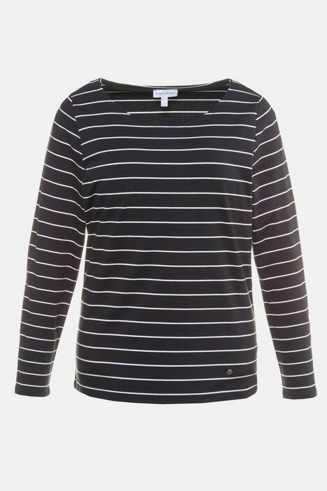Shirt, Ringel, Rundhalsausschnitt, Elasthan