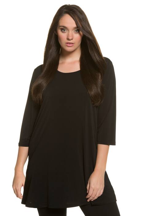 Matte Jersey Round Neck A-line Swing Tunic
