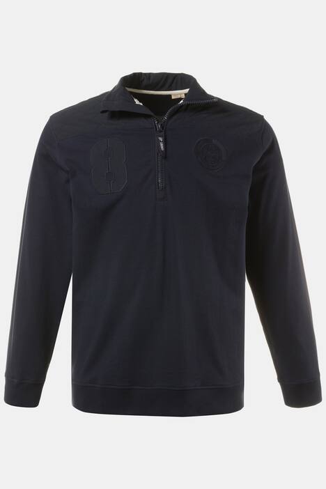 Zip Collar Cotton Troyer Sweatshirt