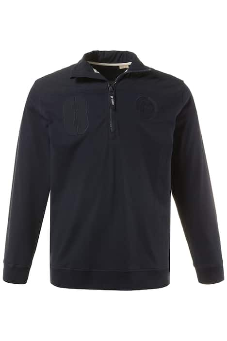 Zip Collar Cotton Troyer Sweatshirt