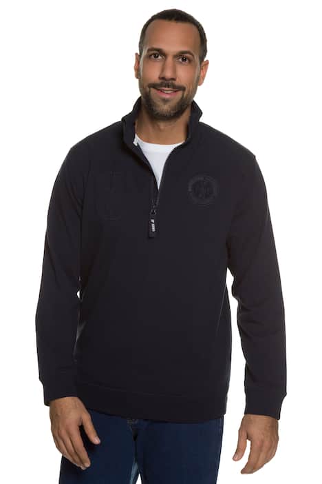 Zip Collar Cotton Troyer Sweatshirt