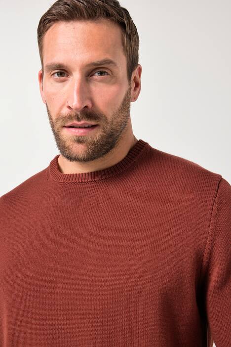 Pull JP 1880 en coton, col rond - jusqu'au 8 XL