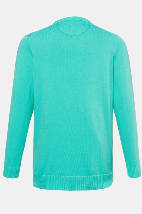Pull en coton à col rond, broderie JP1880