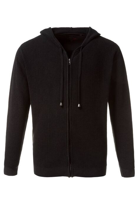 Comfort Hooded Zip Front Long Sleeve Cotton Sweatshirt
