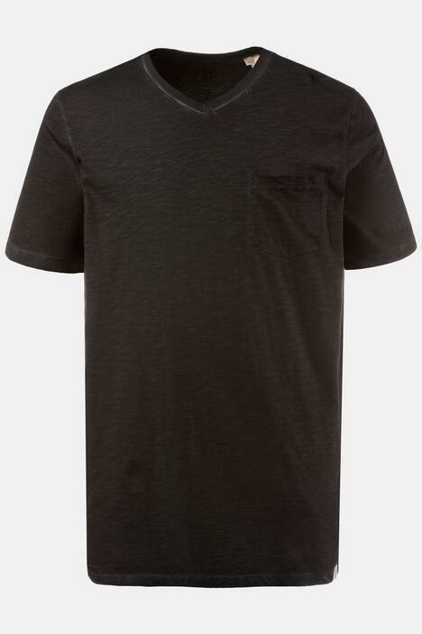 V-Shirt, oil dyed, moderne Färbung, Brustpocket