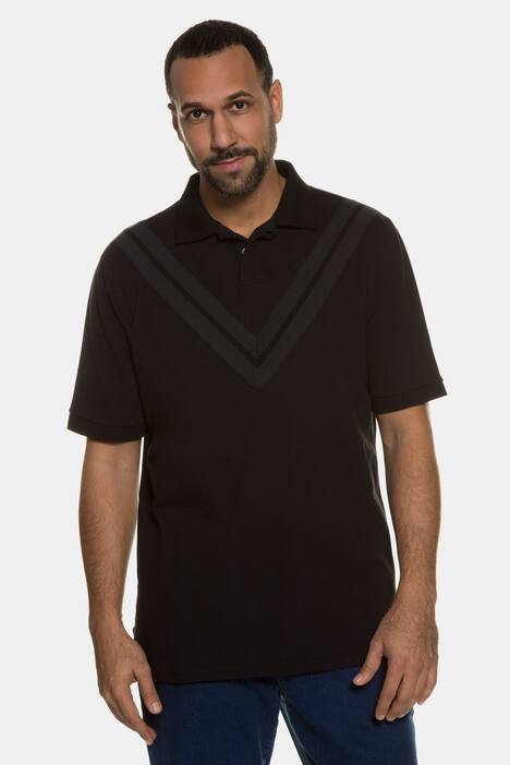 Poloshirt, Piqué-Jersey, Polokragen, Rücken länger