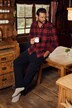 Pyjamasbukser, hjemmetøj, lang form, elastisk linning, indtil 8XL