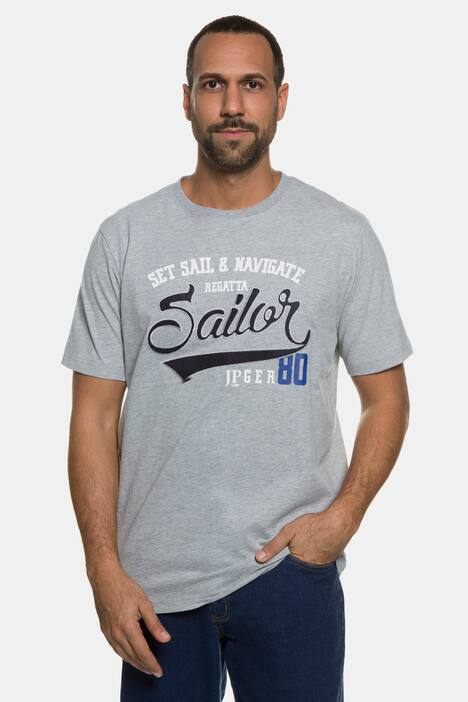T-Shirt, Applikation, runder Ausschnitt, kurze Ärmel