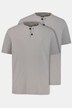 Henleys, Basic, 2er-Pack, Rundhals, Knopfleiste, bis 8 XL
