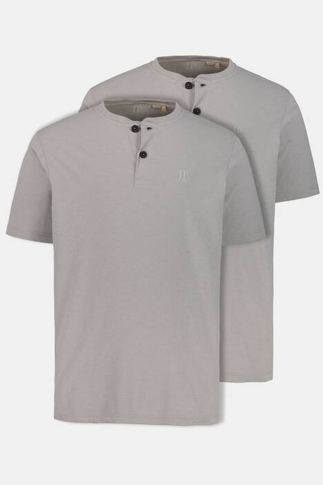2 Pack Three Button Short Sleeve Cotton Henley T-Shirt