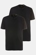 Henleys, basic, set van 2, ronde hals, knoopsluiting, tot 8 XL