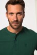 Henleys, basic, set van 2, ronde hals, knoopsluiting, tot 8 XL