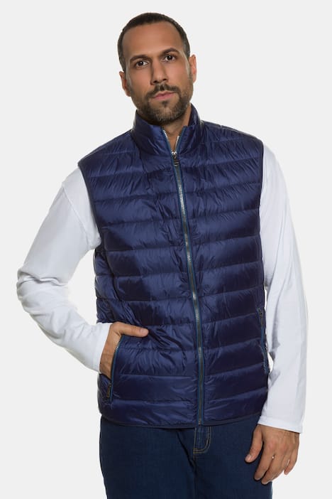 Classic Zip Front Stand Up Collar Quilted Vest