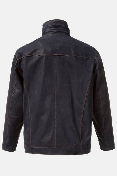 Lederjacke, echtes Pork-Leder, Innenkragen aus Strick