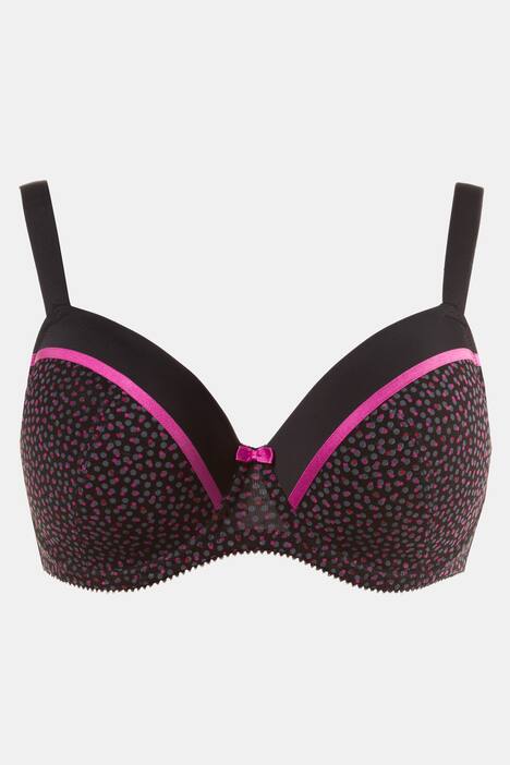 Pink & Grey Dot Larissa Adjustable Strap Underwire Bra
