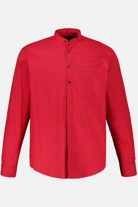 Long Sleeve Linen Cotton Blend Modern Fit Shirt