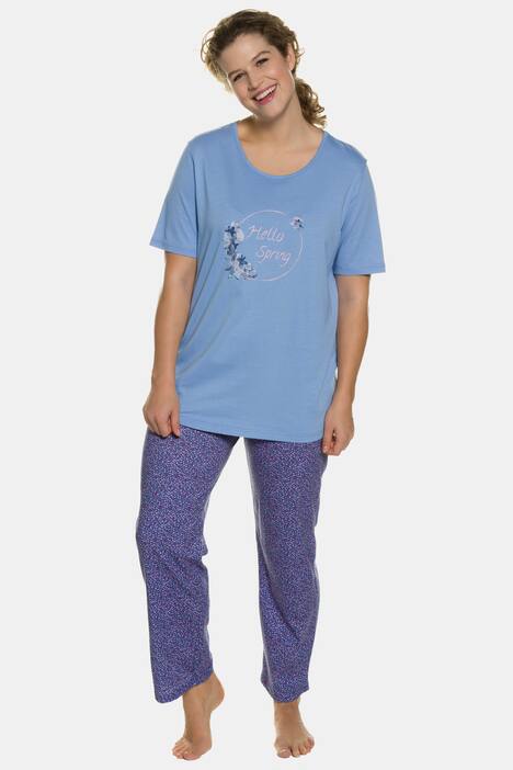 Hello Spring Round Neck Cotton Knit Pajama Set