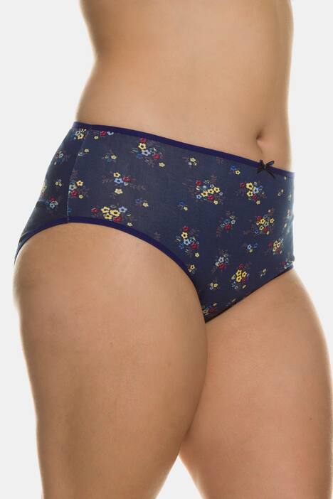 Slips, 5er-Pack, Blumen / blau / weiß / gelb