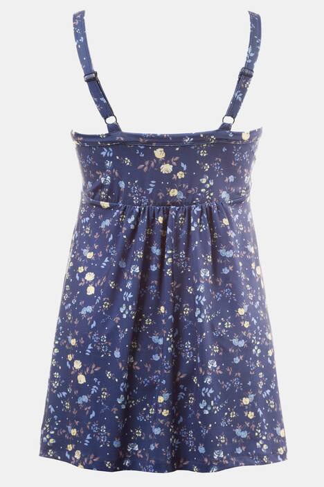 Shorty - Hose + Top, Blütenmuster, Spitzenkante