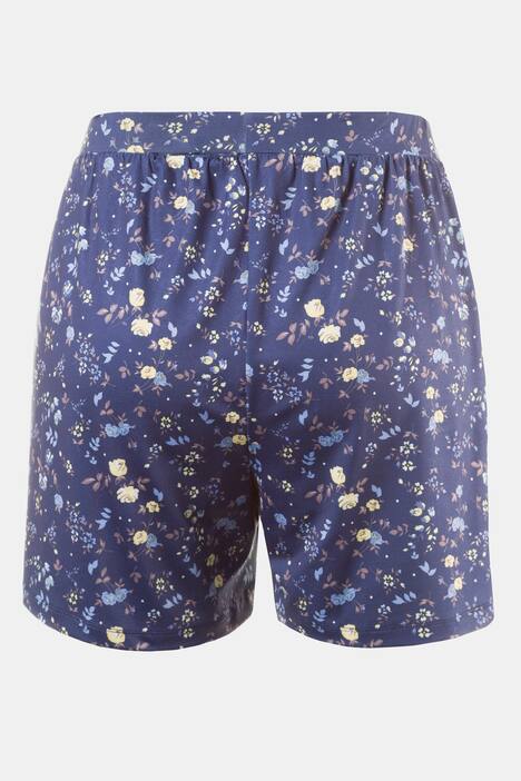 Shorty - Hose + Top, Blütenmuster, Spitzenkante