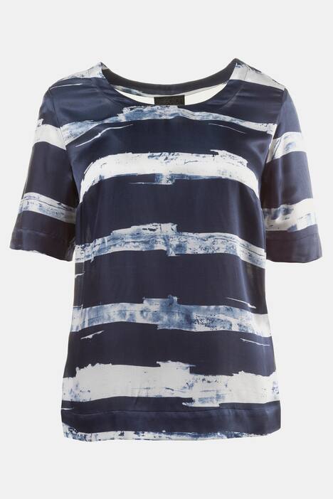 Brush Stripe Silk Blend Blouse
