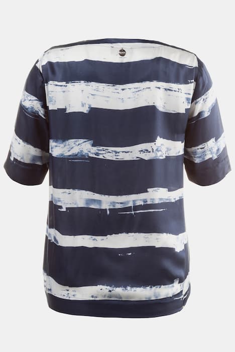 Brush Stripe Silk Blend Blouse