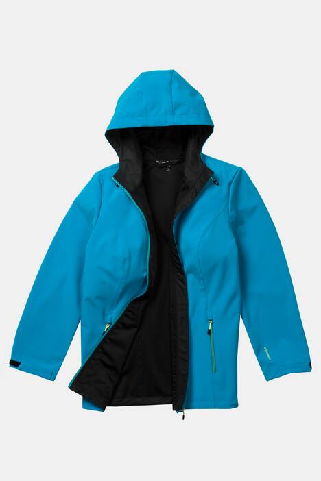 Softshelljacke, verstellbare Kapuze, 2-Wege-Reißverschluss
