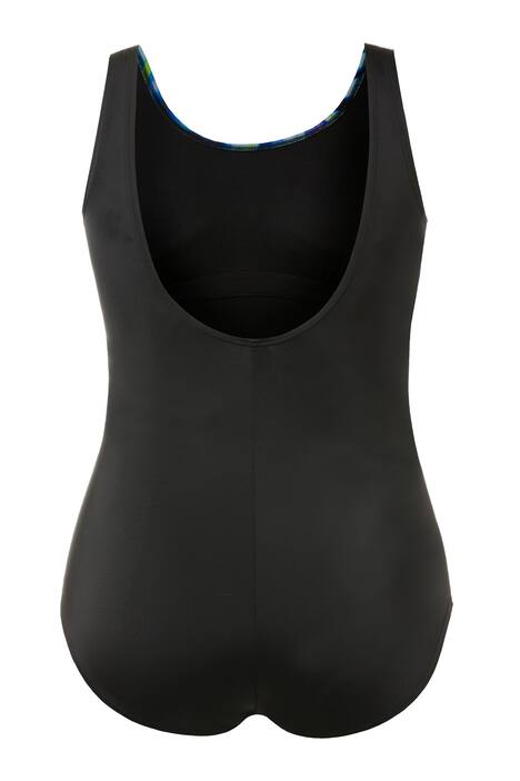 Ocean Wave Front Print Lined Swimsuit