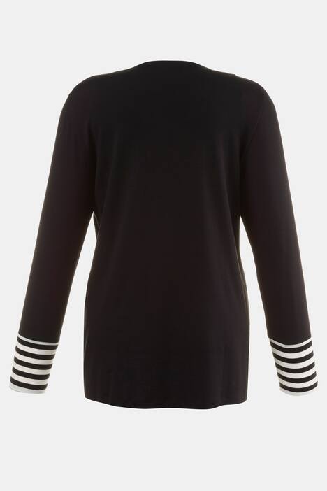 2 in 1 Dots, Stripe & Flowers Long Sleeve Knit Top