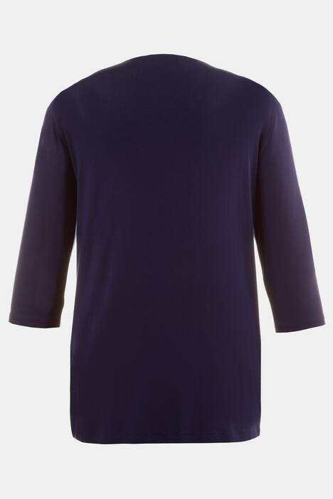 2-in-1-Shirt, Schmucksteine, Streifeneinsätze, Stretch