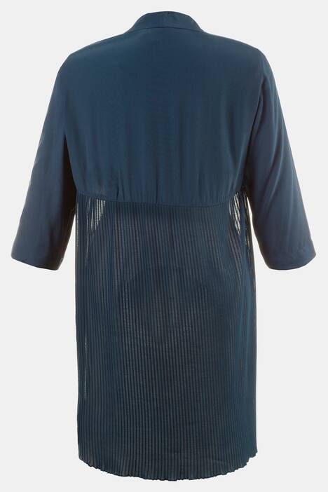 Chasuble, Plissee, offene Form, unten transparent