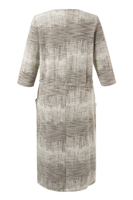 Jacquard-Kleid, Webstreifen, Taillen-Tunnelzug, Biobaumwolle
