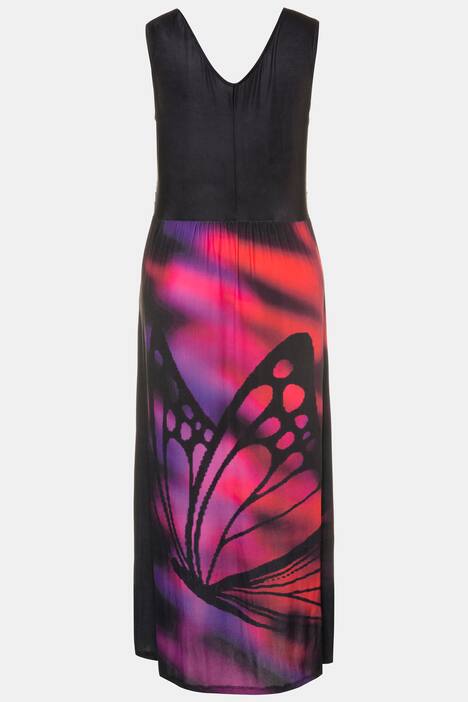 Strandkleid, Schmetterlingsmotiv, ärmellos, Ziersteine