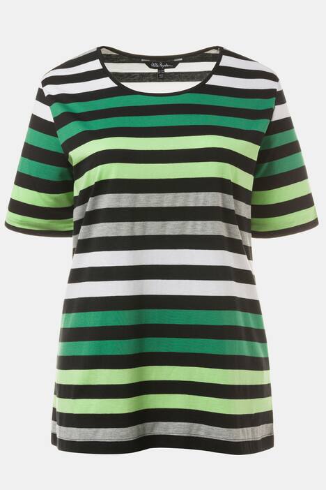 Grey Highlight Stripe Regular Fit Cotton Tee