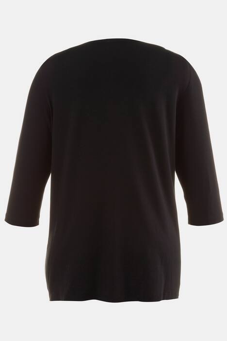 Applique Circle Embroidery Classic Fit Knit Top